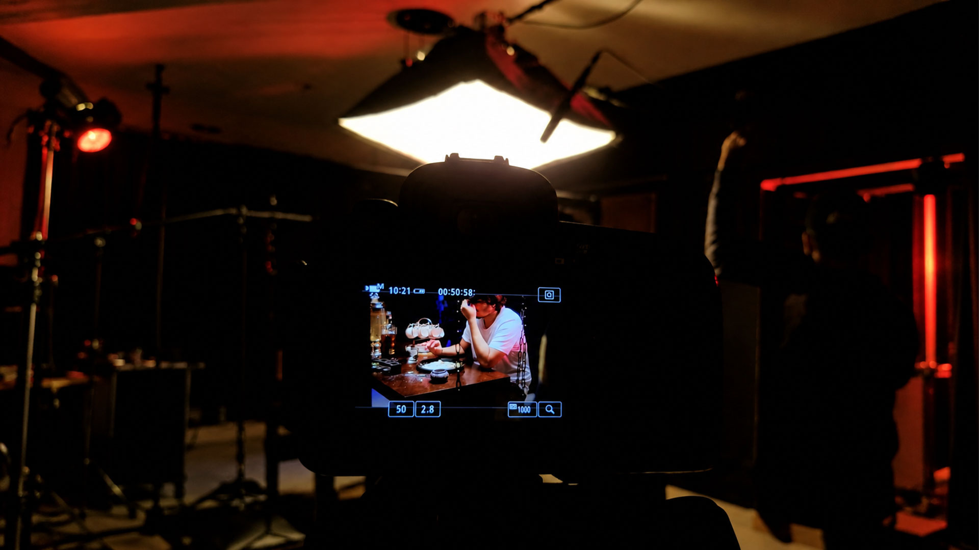 Content production on a studio set