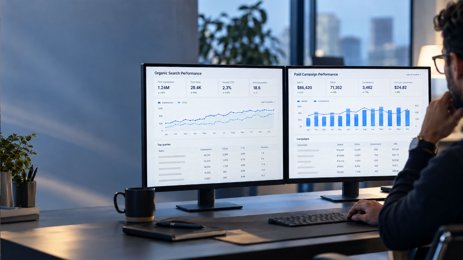 Organic search and paid campaign performance