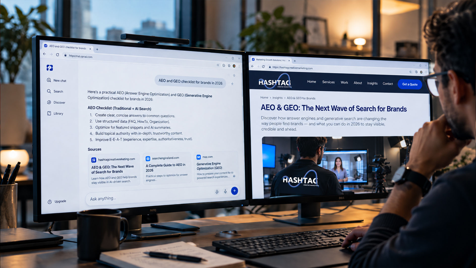 AEO and GEO search visibility research